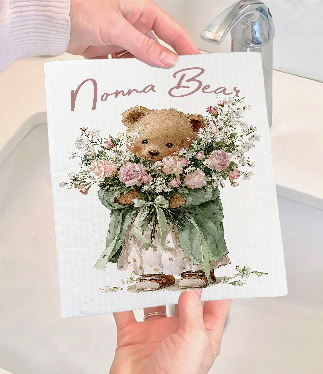 Mother's Day Nonna Bear Swedish Dishcloth