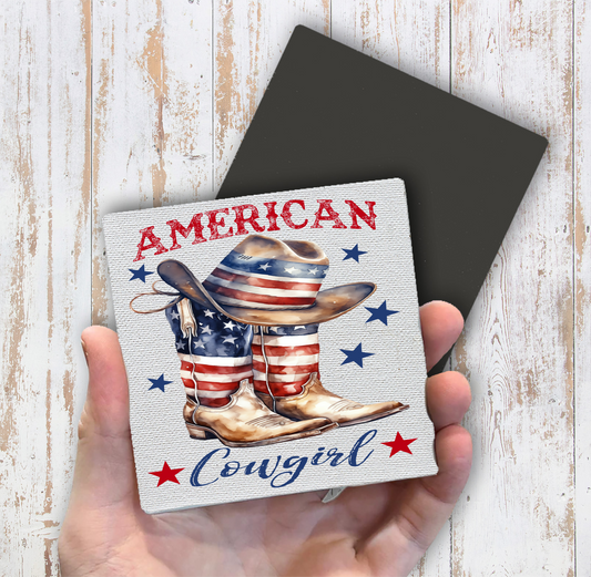 Western American Cowgirl Boots Magnet Fridge (Set of 2)