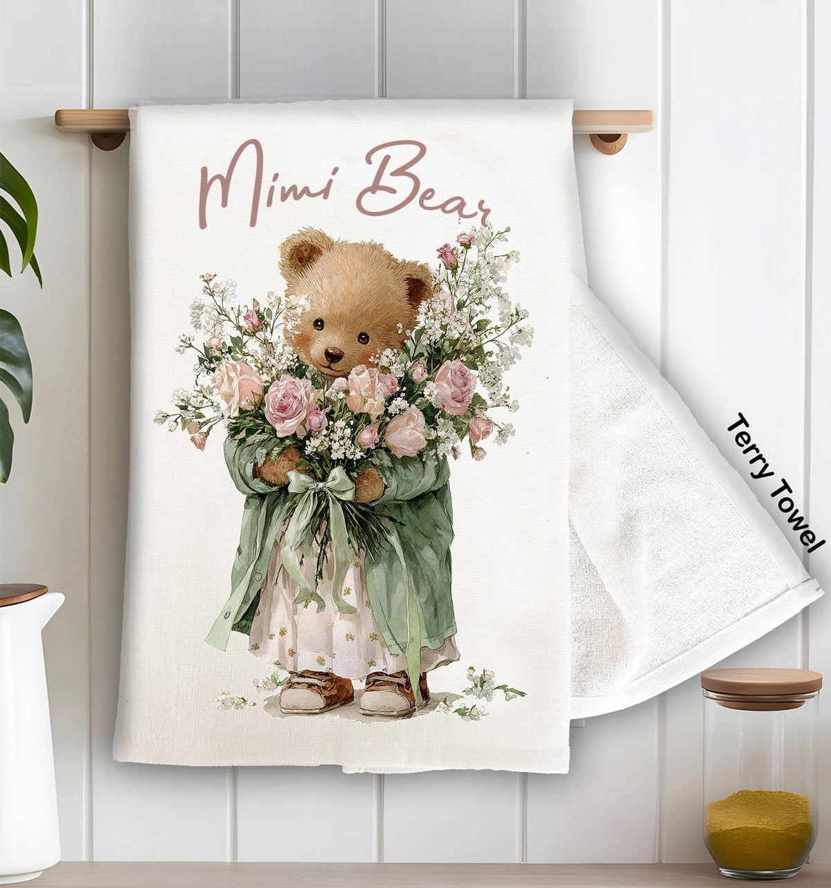 Mother's Day Mimi Bear Kitchen Terry Towel