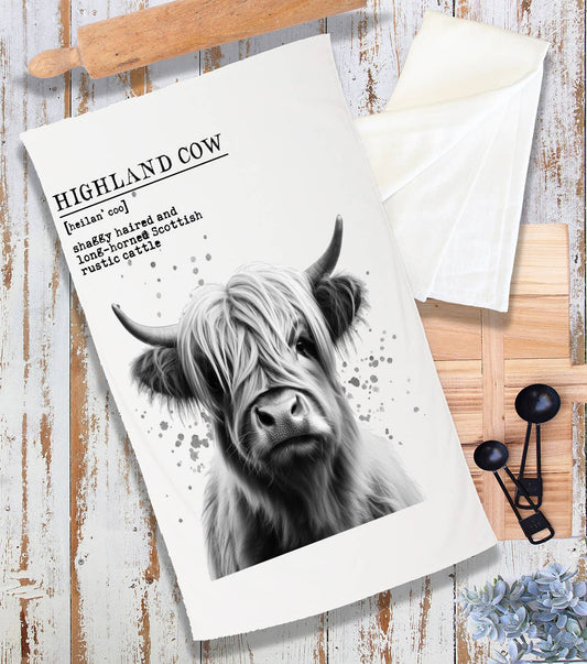Highland Cow Definition Farm Terry Cloth Towel