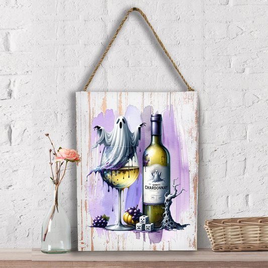 Halloween Gostly Chardonnay Wall Decor