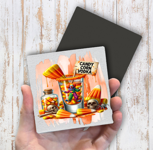 Halloween Candy Corn Vodka Magnet Fridge (Set of 2)