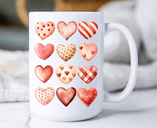 Valentine Heart Cookies 15 oz Coffee Mug