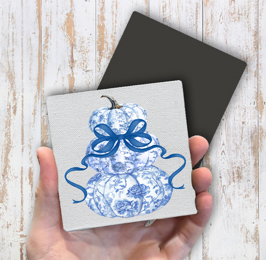 Fall Chinoiserie Blue & White Magnet Fridge (Set of 2)