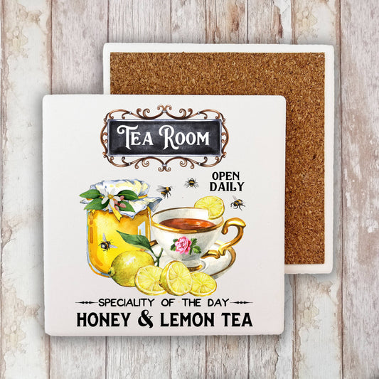 Tea Room Honey & Lemon Tea  Stone Coaster