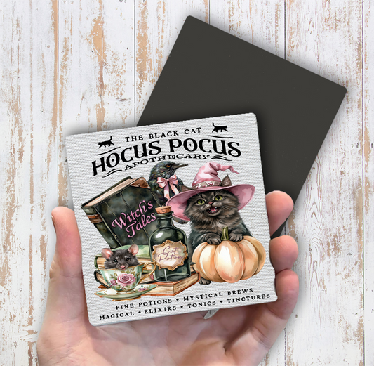 Halloween Hocus Pocus Black Cat Magnet Fridge (Set of 2)