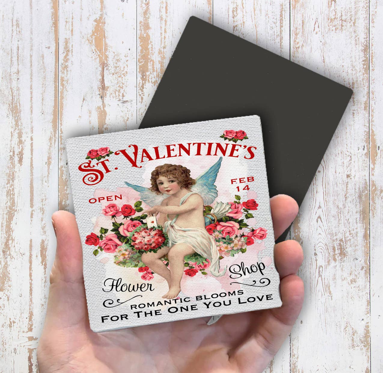 Vintage Cupid Angel St. Valentine's Magnet Fridge - Sets of 2