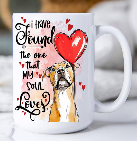 Dog Boxer Found My Love Valentine Coffee Mug