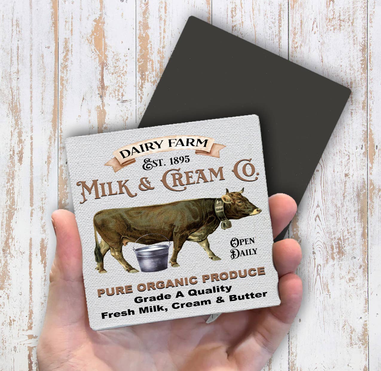 Dairy Farm Milk Cream Cow Magnet Fridge - Sets of 2