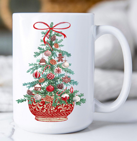 Christmas Chinoiserie Christmas Tree Coffee Mug