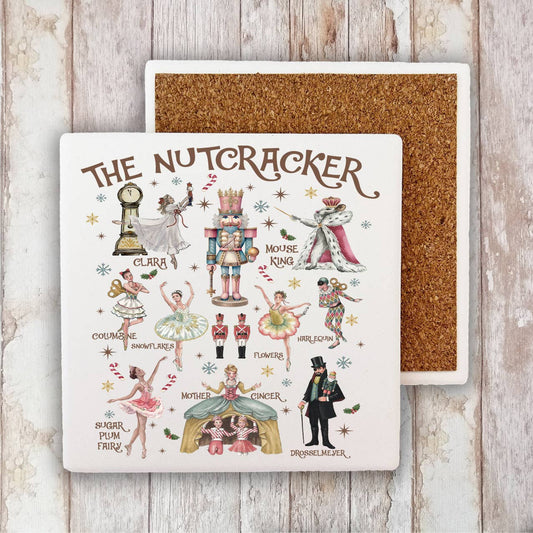 Christmas Nutcracker Ballet  Stone Coaster-Sets of 2