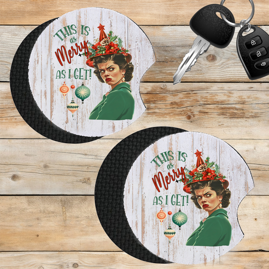 Car Coaster Christmas Funny This is my Merry