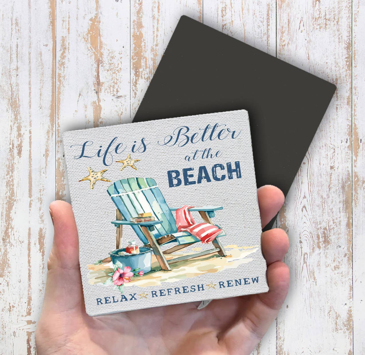 Coastal Life is better at the Beach Magnet Fridge - Sets of 2