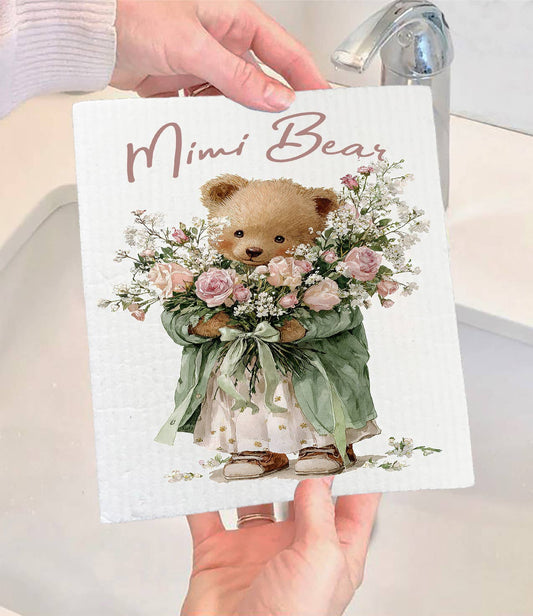 Mother's Day Mimi Bear Swedish Dishcloth