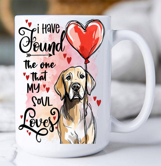 Dog Retriever Found My Love Valentine Coffee Mug