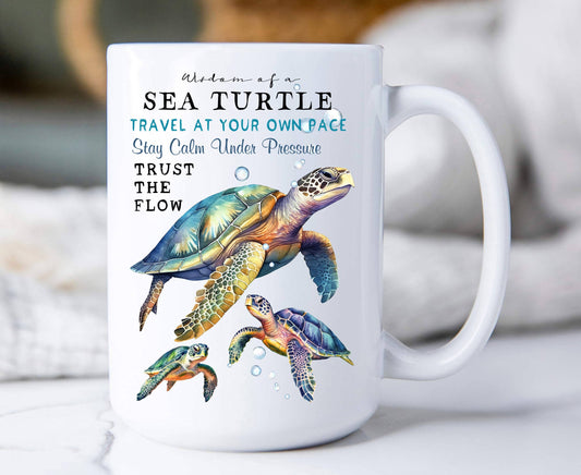 Coastal Sea Turtle Wisdom Ocean Coffee Mug