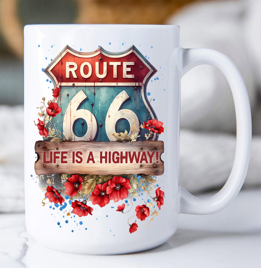 Route 66 Life is a Highway  Coffee Mug
