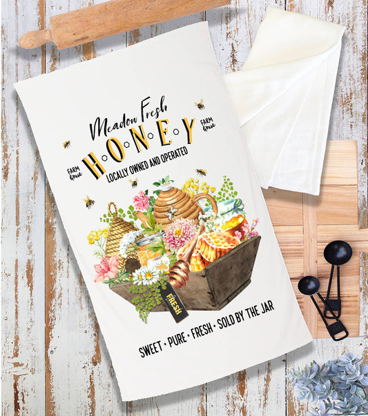 Modern Farmhouse Fresh Honey Bees Terry Towel