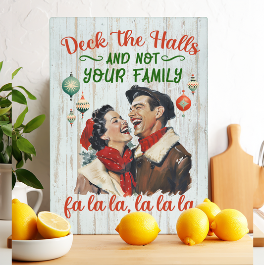 Glass Cutting Board Christmas Funny Deck the Halls
