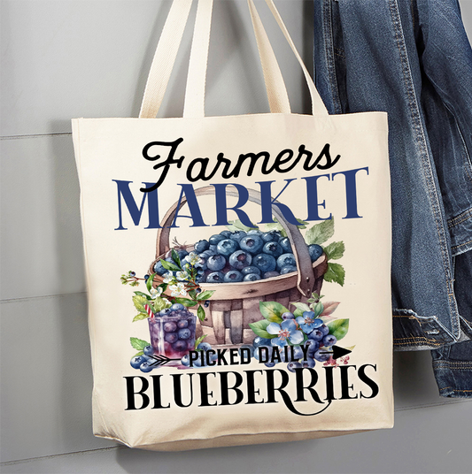 Farm Fresh Blueberries  Canvas Tote Bag