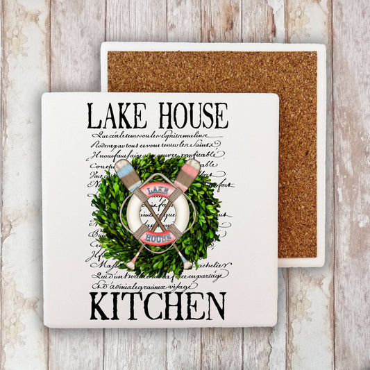 Lake House   Stone Coaster