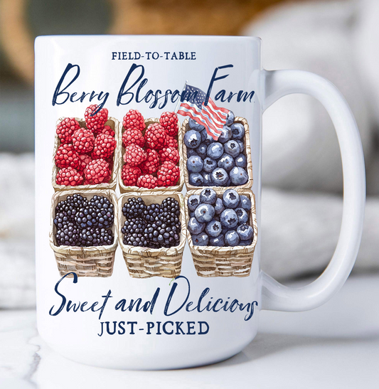 Blueberry Raspberry Blackberry Farms Coffee Mug