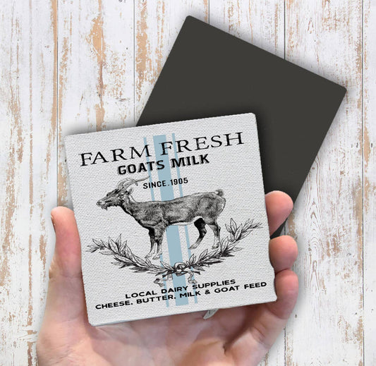 Vintage Farm Fresh Goats Milk Magnet Fridge - Sets of 2