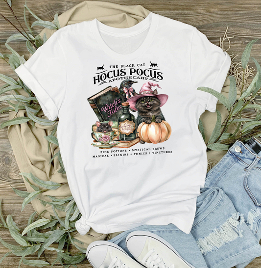 Halloween Hocus Pocus Black Cat T-Shirt