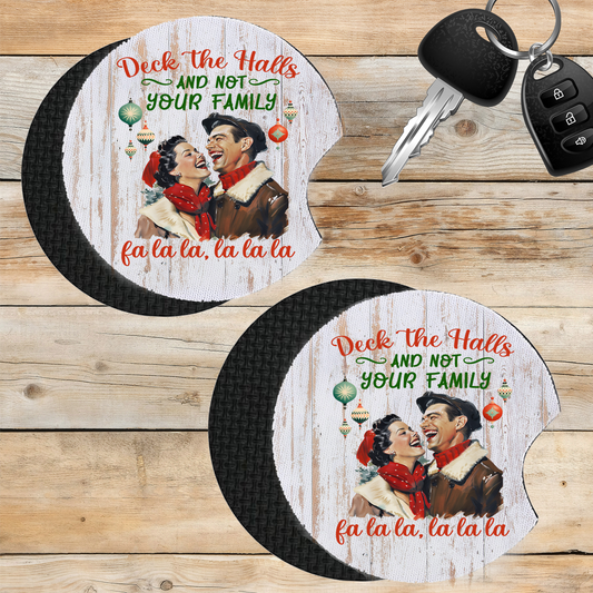 Car Coaster Christmas Funny Deck the Halls
