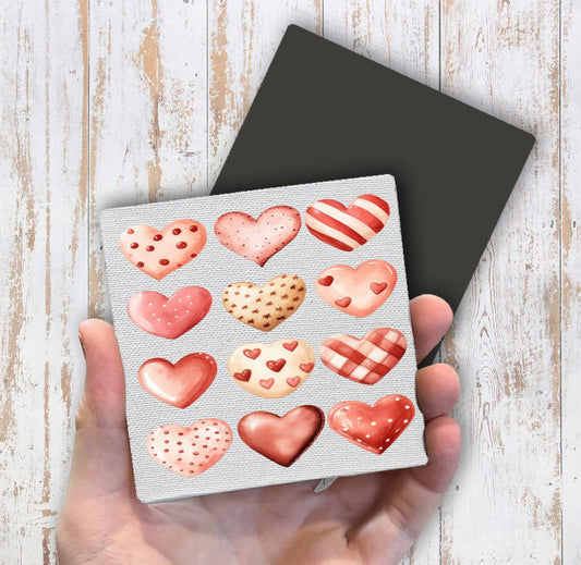 Valentine Heart Cookies Magnet Fridge - Sets of 2