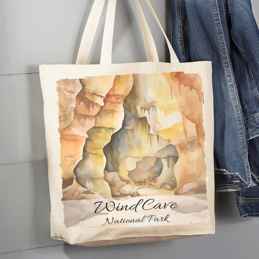 Wind Cave National Park South Dakota  12 oz Canvas Tote Bag