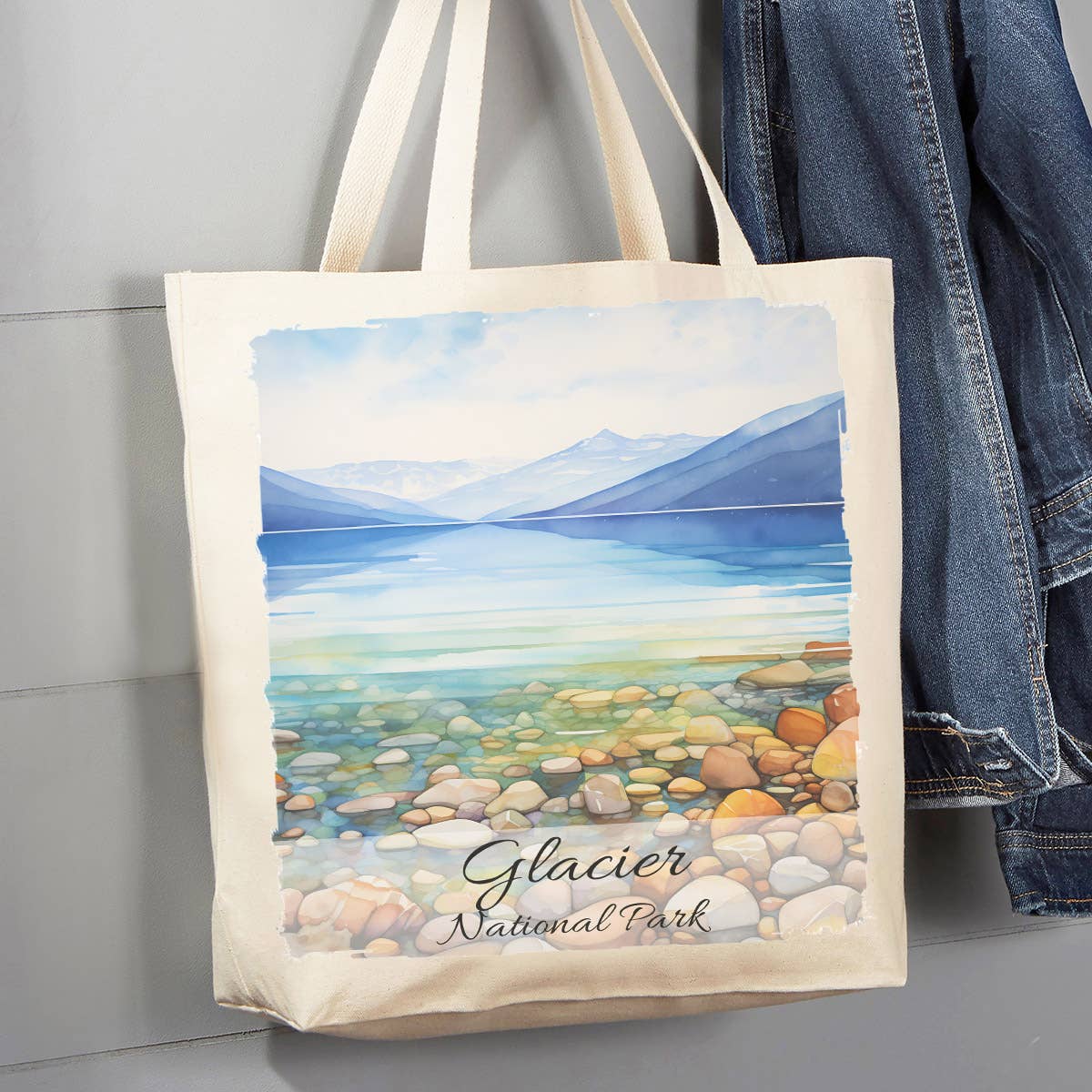Glacier National Park Montana 12 oz Canvas Tote Bag