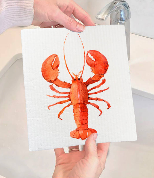 Set of 2 -  Maine Lobster Coastal SWEDISH DISH CLOTH