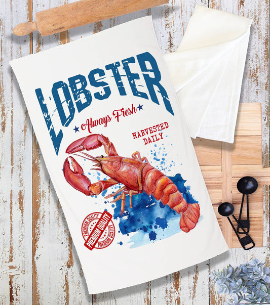 Lobster Always Fresh Maine Coastal Terry Cloth Towel