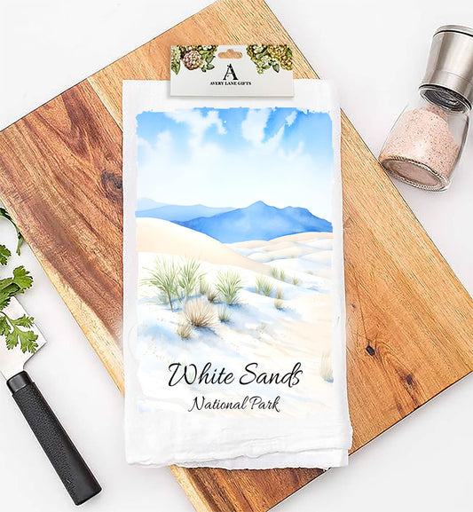 White Sands National Park New Mexico  Flour Sack Tea Towel
