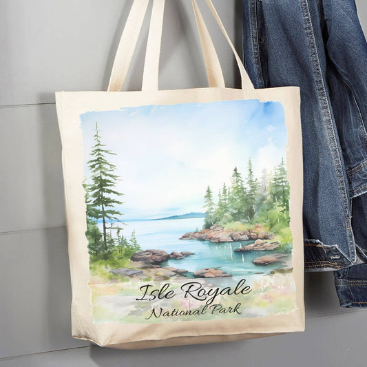 Isle Royale National Park Michigan  12 oz Canvas Tote Bag