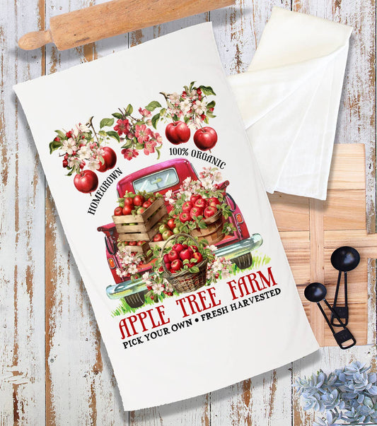 Apple Tree Farm Red Pick Up Terry Cloth Towel