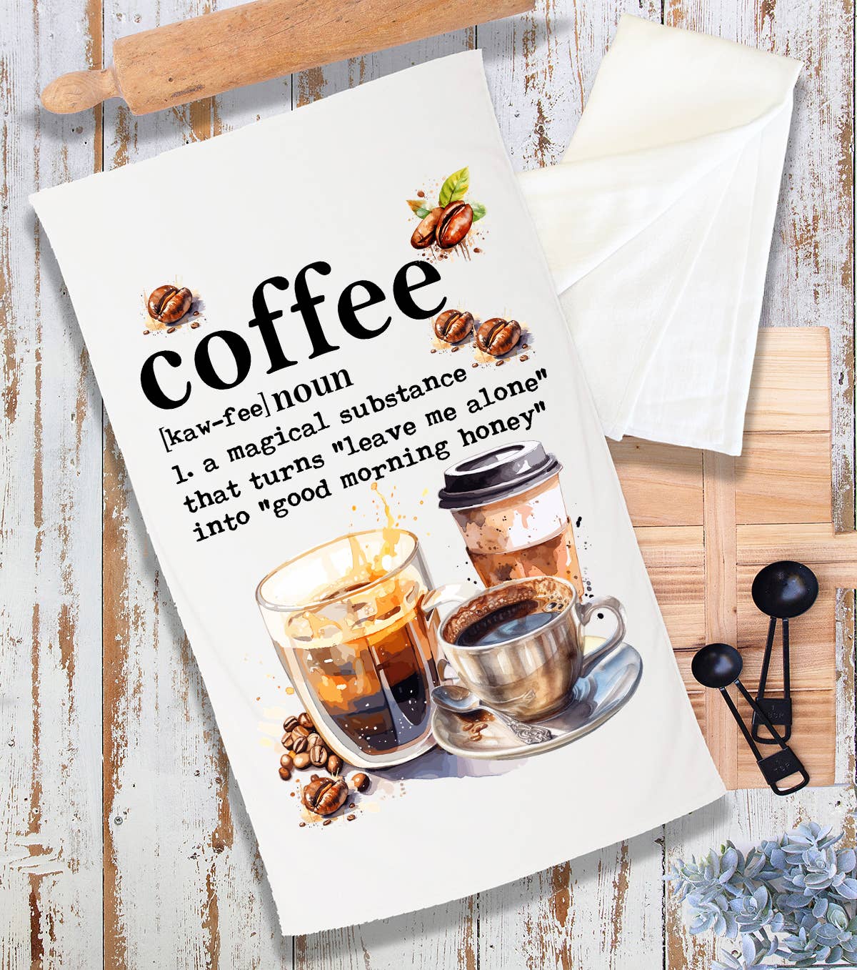 Coffee Magical Substance Funny Terry Cloth Towel