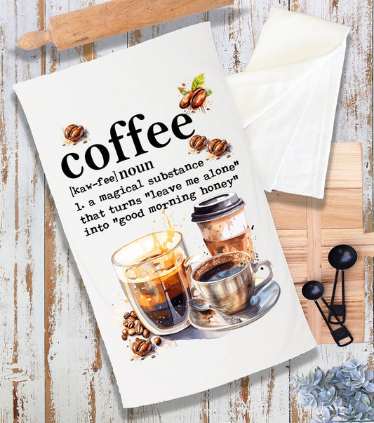 Coffee Magical Substance Funny Terry Cloth Towel