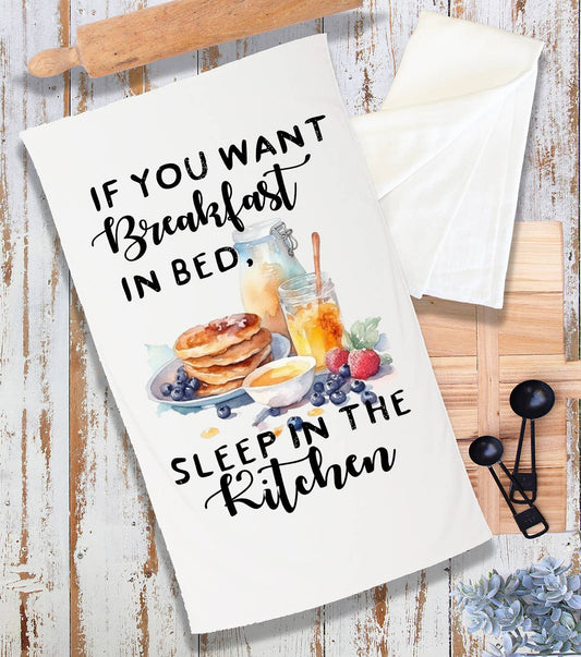 Breakfast In bed Sleep in Kitchen Terry Cloth Towel