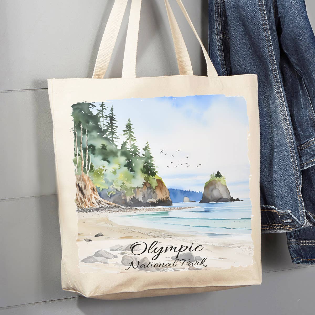 Olympic National Park Washington  12 oz Canvas Tote Bag