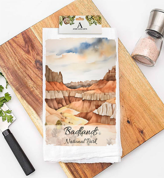 Badlands National Park South Dakota  Flour Sack Tea Towel