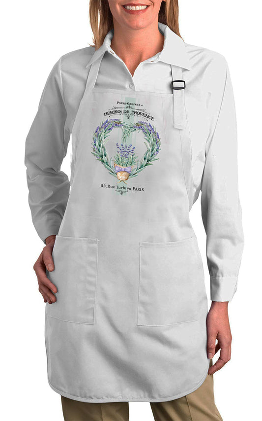 Vintage French Herbs Lavender Kitchen Cotton Apron