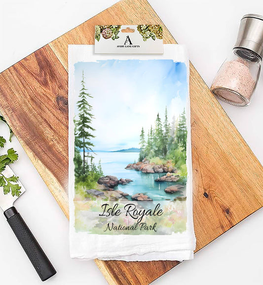Isle Royale National Park Michigan  Flour Sack Tea Towel