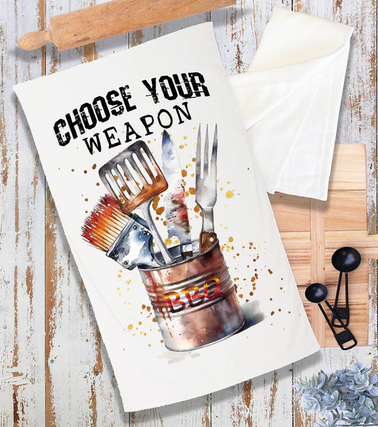 Choose your Weapon BBQ Cooking Terry Cloth Towel