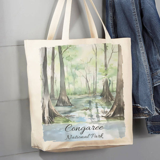 Congaree National Park South Carolina  12 oz Canvas Tote Bag