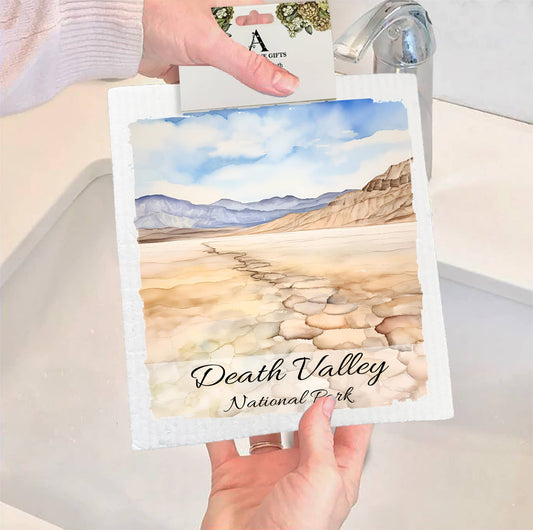 Set of 2 -  Death Valley National Park California  SWEDISH DISH CLOTH