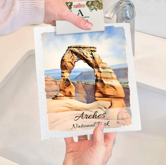 Set of 2 -  Arches National Park Utah SWEDISH DISH CLOTH