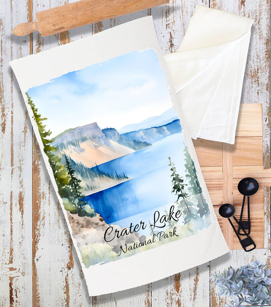 Crater Lake National Park Oregon Terry Cloth Towel
