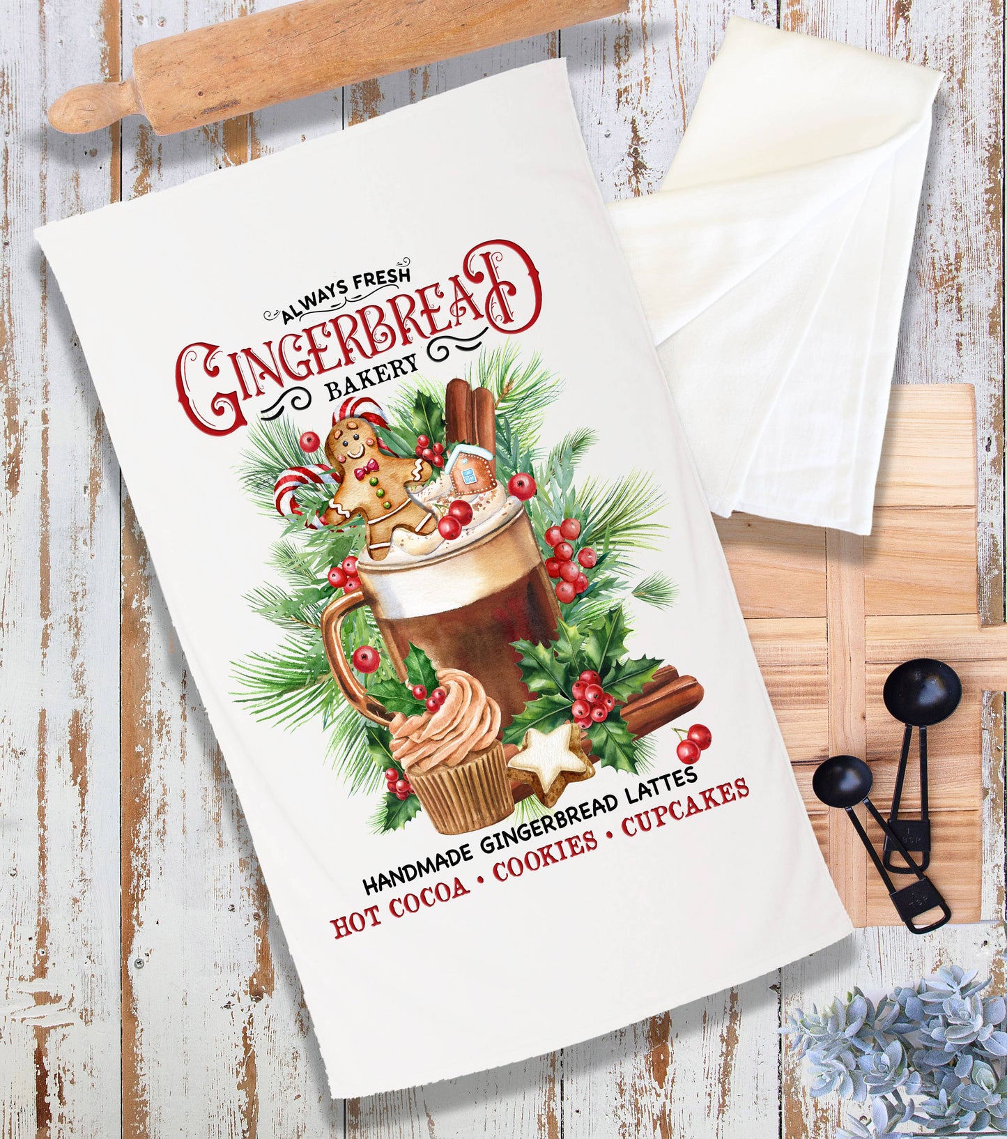 Christmas Gingerbread Latte Terry Cloth Towel